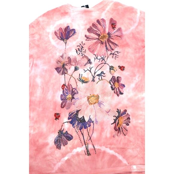 Plus Size Glitter Bling Tee Shirt XXL Fairy Tale World Theme Pit to Pit: 23.5" - Picture 5 of 7